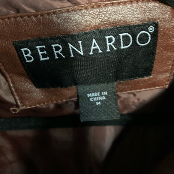 WOMENS MEDIUM VINTAGE BERNARDO LEATHER JACKET COAT - Picture 10 of 11